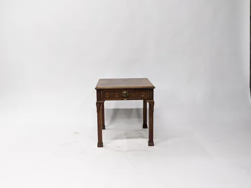 Vintage Baker Side Table with Lion Head Drawer Pull