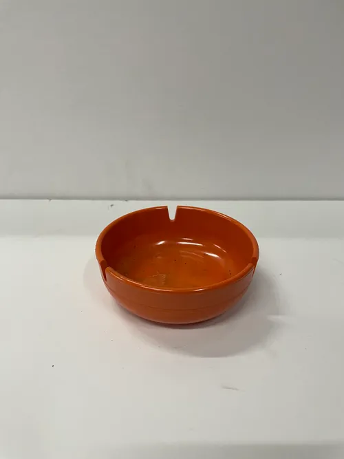 Orange Plastic Ashtray