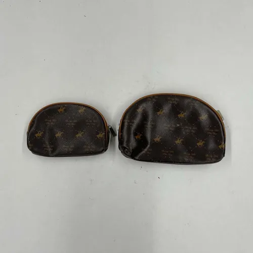 Set Of Beverly Hills Polo Leather Toiletry Bag - A926