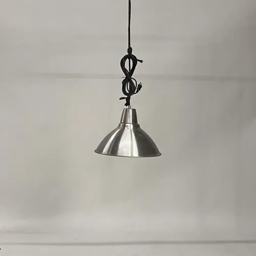 Ovate Silver Metal Pendant - LI442