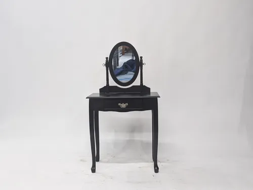 Black Queen Anne Vanity Table