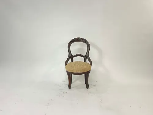 Victorian Parlor Chair with Gold Cushion