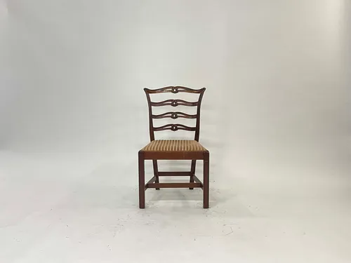 Gold Stripe George III Ladderback Side Chair