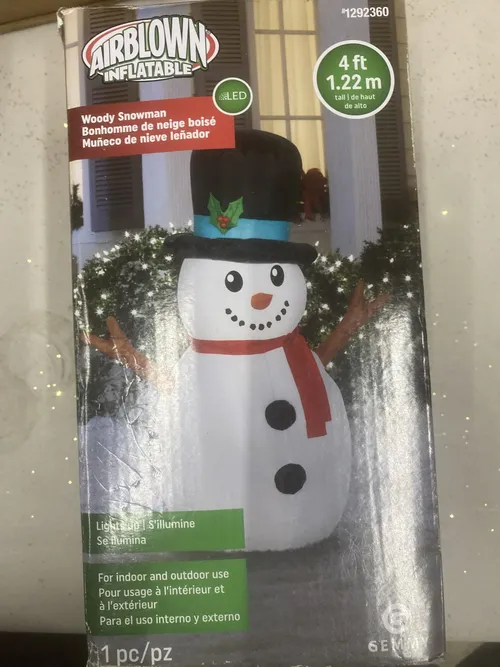 4ft Inflatable Snowman