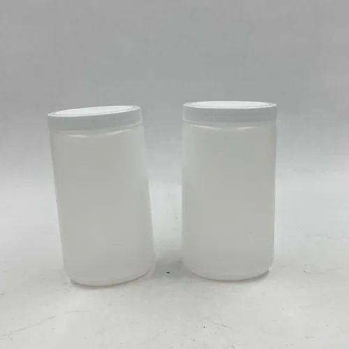 Plastic Cylinder Container with White Lid - MOMD46