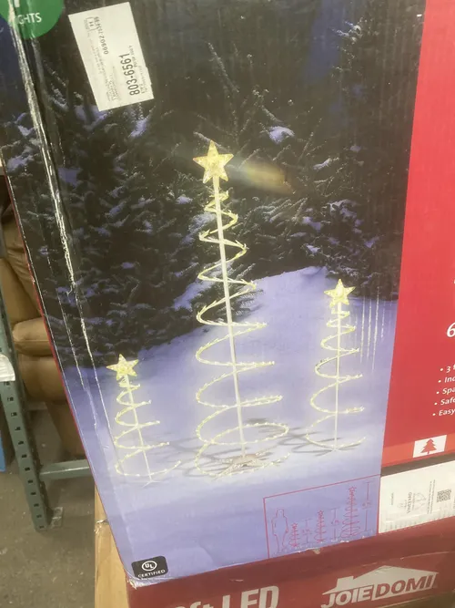 Spiral Light-Up Trees- Set of 3