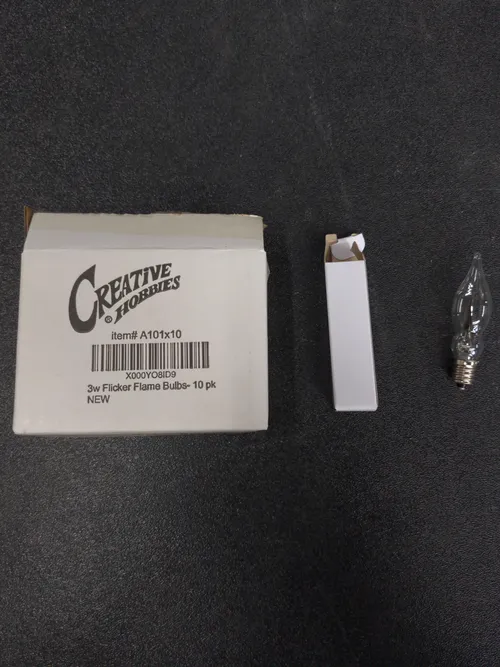 10ct Flame-Tip Candelabra Flicker Lightbulbs