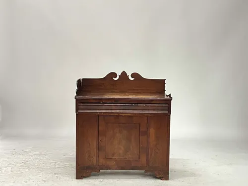 Victorian Antique Wood Cabinet with Keyhole