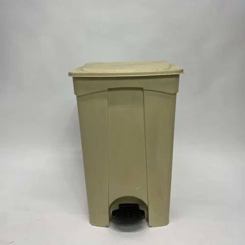 Large Beige Step Trash Bin - DEB451