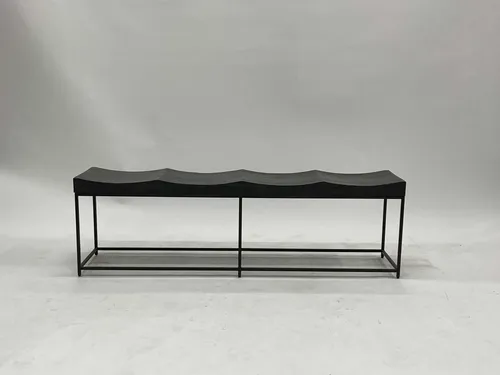 Black Undulating Bench