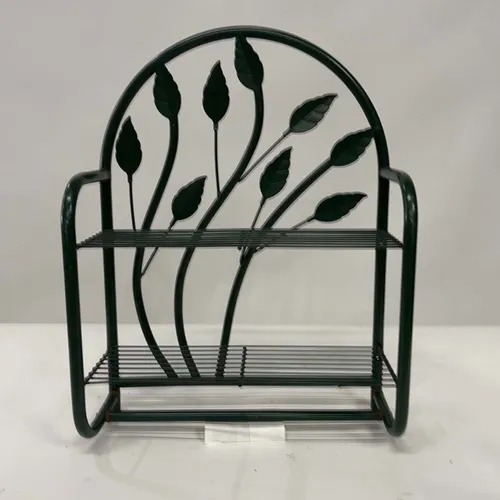 Green Metal Leaf Wall Shelf - CGB314