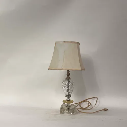 Antique Baccarat Style Swirled Glass Table Lamp - LI220