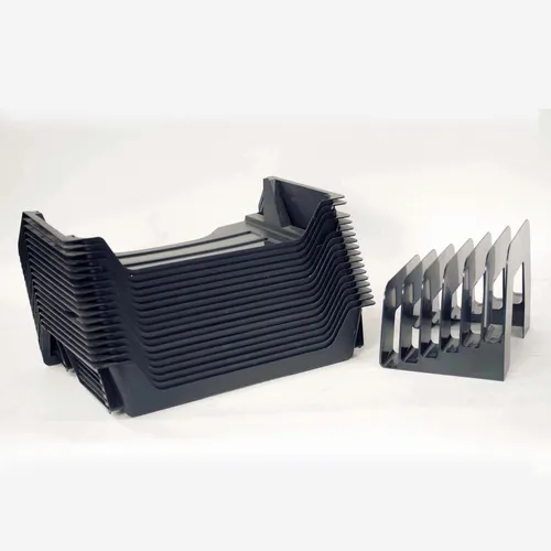 Black Plastic Desk Trays & Vertical File Organizer Set - OF244