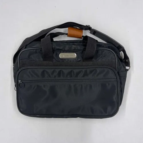 Black Laptop Bag With Double Pockets - A912