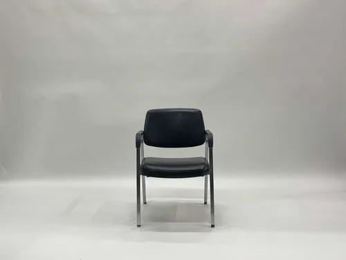 Leather and Steel Armchair