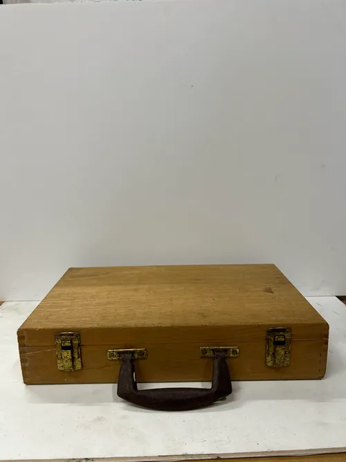 Wooden Art Case with Latch