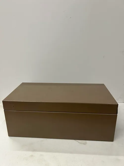 Tan Metal Desk Box