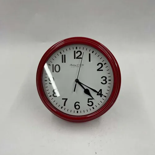 Circular Red Clock - A884
