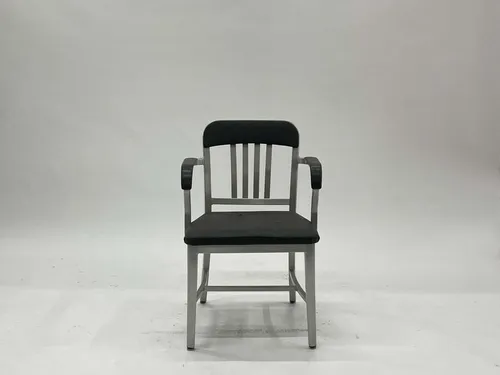Black Brutalist Tanker Armchair