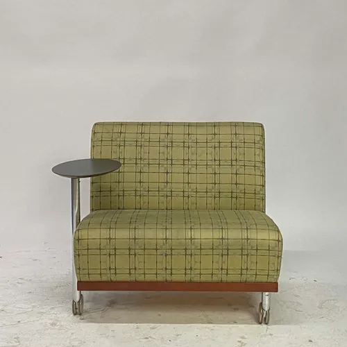 Olive Green Waiting Room Chair with Casters & Table - SE22256