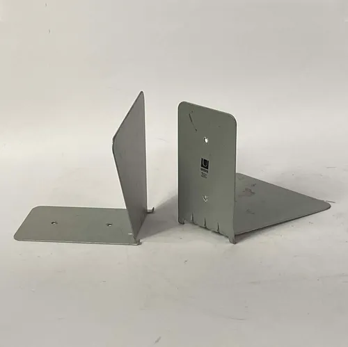 Gray Metal Bookends, Set of 2 - OFA601