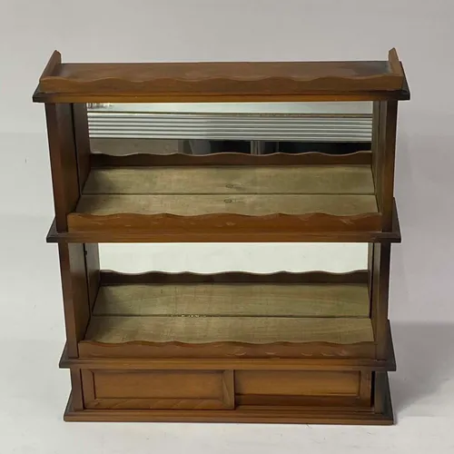 Small Wood & Mirror Shelving Unit - OFA711