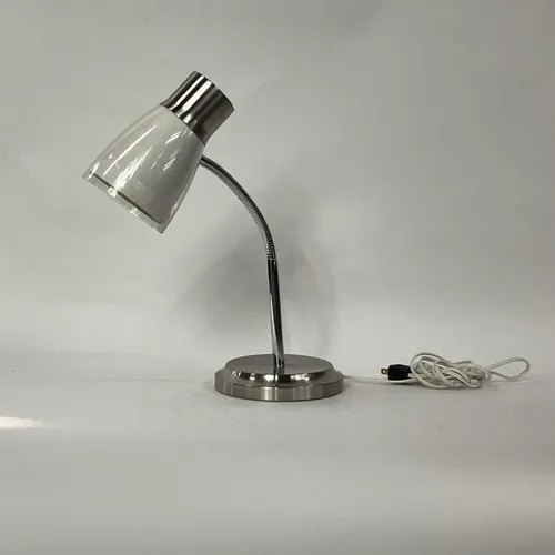 White & Silver Adjustable Desk Lamp - LI43