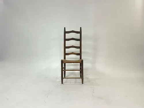 Shaker Ladder Back Side Chair with Woven Rattan Seat