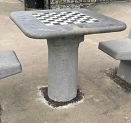 Concrete chess tables