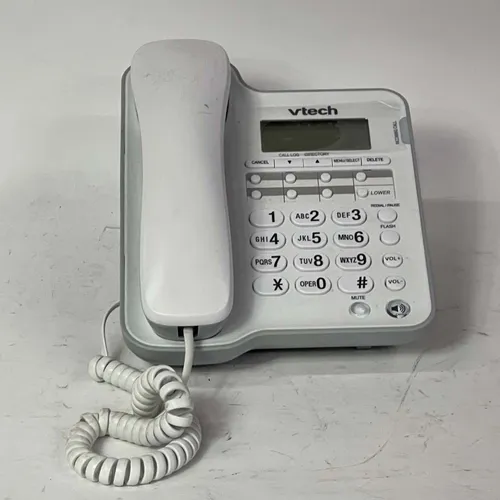 White Plastic House Phone With Speakerphone - A809
