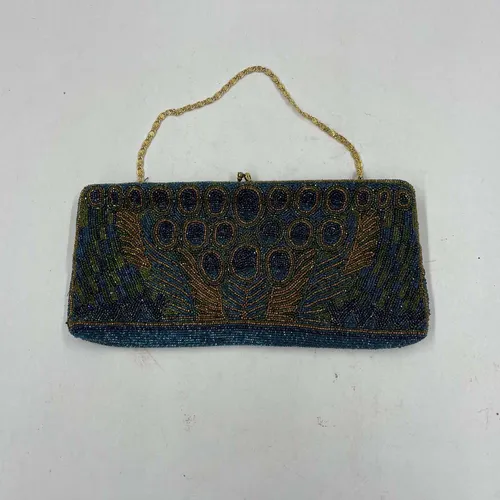 Beaded Peacock Clutch - A928