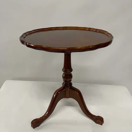 Antique Mahogany Pie Crust Side Table - TAB323