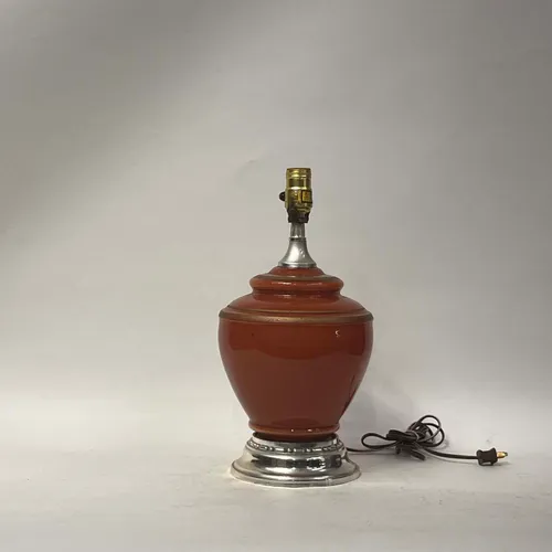Orange & Chrome Table Lamp - LI505