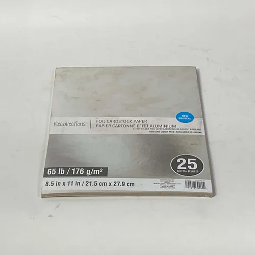 Aluminum Foil Cardstock Paper, 25 sheets - OFA650