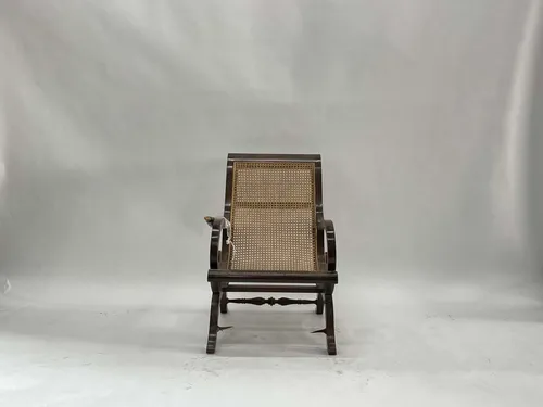 Indonesian Cane Back Lounge Chair