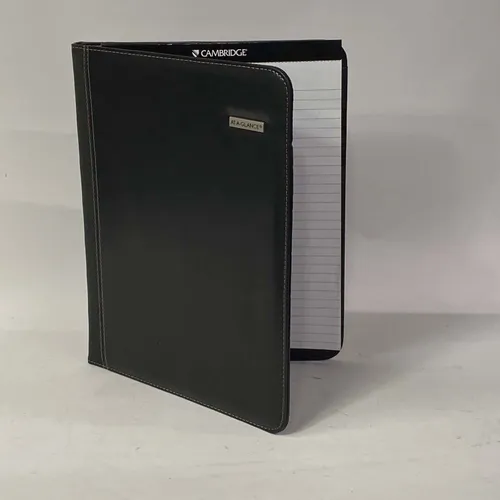 Black Leather Padfolio With Notepad - OFA666