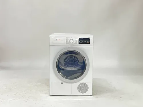 White & Chrome Bosch Compact Front-Loading Washing Machine