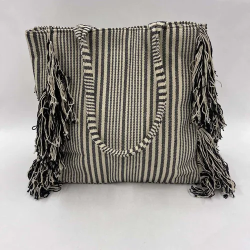 Stripe Tote Bag & Fringes - MOB396