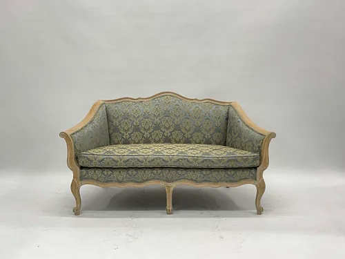 Blue & Gold Louis XV Sofa Setee
