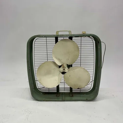 Green Vintage Box Fan With White Blade - ELB425