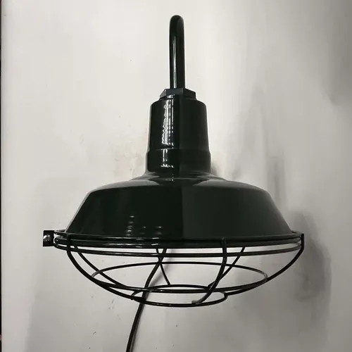 Industrial Green Caged Sconce - LI513