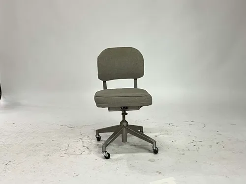 Gray Cotton & Gray Steel Armless Task Chair
