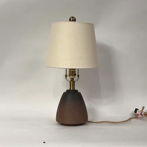 Brown Gradient Table Lamp with Beige Shade - LI135