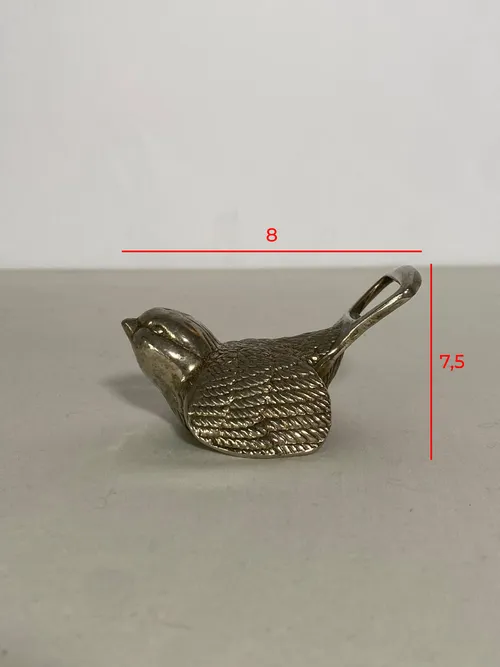 Apribottiglie uccellino silver plated