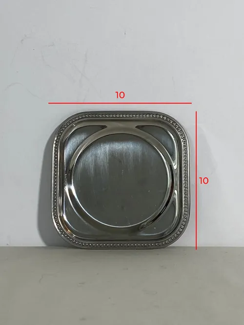 Piattino angoli arrotondati decorato