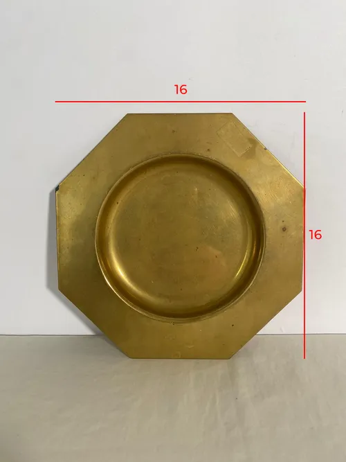 Piattino ottagonale dorato
