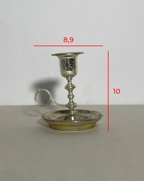 Portacandela silver plate