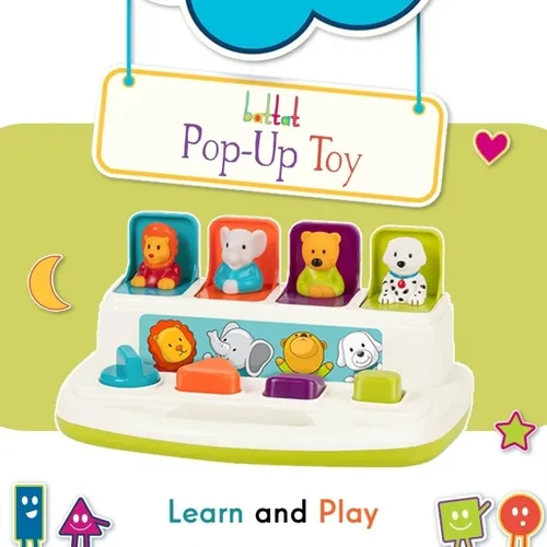 Battat Pop-Up Pals Baby Toy, May Vary