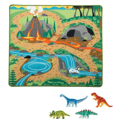 Dinosaur Toy Figures with Play Mat