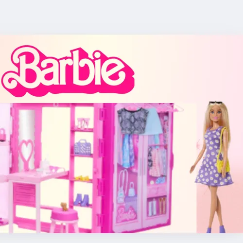 Barbie Lover's Package - 4 dolls, 1 closet with clothes and accessories + 1 Barbie Car